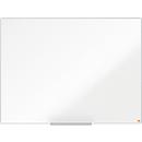 Tableau blanc Prestige nobo - cadre alu - surface émaillée - l. 1200 x H 900 mm - avec auget