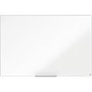 Tableau blanc Prestige nobo - cadre alu - surface émaillée - l. 1500 x H 1000 mm- avec auget