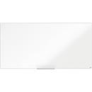 Tableau blanc Prestige nobo - cadre alu - surface émaillée - l. 1800 x H 900 mm - avec auget
