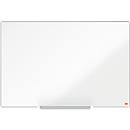 Tableau blanc Prestige nobo - cadre alu - surface émaillée - l. 900 x H 600 mm - avec auget