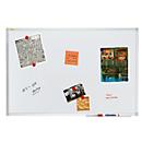 Tableau blanc X-tra!Line Franken - laqué - cadre alu - l. 600 x H 450 mm - avec auget
