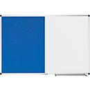 Tableau combiné Legamaster UNITE, tableau d'affichage &amp; tableau blanc, L 900 x P 12,6 x H 600 mm, support pour marqueurs, acier laqué &amp; feutre, blanc &amp; bleu