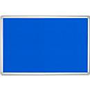 Tableau d'affichage Franken PRO, feutre, montage mural en format portrait &amp; paysage, cadre en aluminium, bleu, 900 x 1200 mm