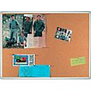 Tableau d'affichage Franken PRO, liège, montage mural en format portrait &amp; paysage, cadre aluminium, 1500 x 1000 mm, KT8409