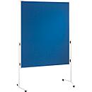 Tableau de animation Franken, 1 200 x 1 500 mm, double face, avec roulettes, bleu/feutre, UMTF03R