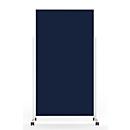 Tableau de présentation mobile Magnetoplan VarioPin White, format portrait/paysage, utilisable des deux côtés, L 1000 x H 1800 mm, feutre/aluminium, bleu/blanc