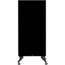 Tableau mobile en verre Legamaster, noir, magnétique, utilisable des deux côtés, L 900 x H 1750 mm