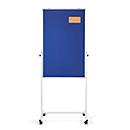 Tableau multifonction/surface feutre Magnetoplan, mobile, 3 en 1, l. 750 x P 1200 mm, bleu