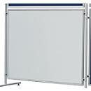 Tableau mural Franken ECO recto-verso Tableau d'écriture, cadre en aluminium, 1200x1200 mm