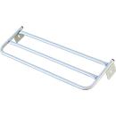Tablette à pour banc de vestiaire, acier, 1500 mm de long, gris clair