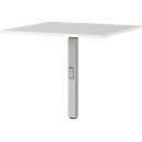 Tablette d'angle Agenda, réglage mécanique de la hauteur, L 800 x P 800 x H 680-910 mm, gris clair/argenté