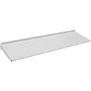 Tablette ESD en acier Treston M 1500, pour table de travail TED, jusqu'à 50 kg, inclinable, L 1490 x P 400 mm, acier revêtu de poudre d'époxy, gris clair