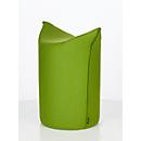 Tabouret bas Zipfel WERTHER, feutre de laine, difficilement combustible, hauteur d'assise 500 mm, poignée, vert
