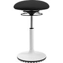 Tabouret d'assise/de sol Topstar BBT-Coach, pied en polyuréthane thermoplastique (TPU), hauteur d'assise 520-720 mm, noir/blanc