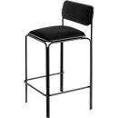 Tabouret de bar Bistro Assise velours noir