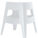 Tabouret de bar Paperflow BELLINI, hauteur d'assise 46 mm, piètement 4 pieds, polypropylène, blanc, 2 pièces