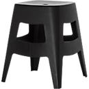 Tabouret de bar Paperflow BELLINI, hauteur d'assise 46 mm, piètement 4 pieds, polypropylène, noir, 2 pièces