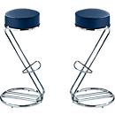 Tabouret de bar Zeta, bleu foncé, 2 pièces