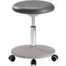 Tabouret de laboratoire Labster 9107, similicuir, skai noir