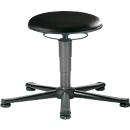 Tabouret pivotant ESD, similicuir, avec patins, noir