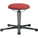 Tabouret pivotant ESD, tissu, avec patins, rouge