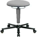 Tabouret pivotant ESD, tissu, avec roulettes, gris