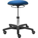 Tabouret pivotant TEC basic IS 1989, réglable en hauteur, assise rembourrée ergonomique, bleu indigo