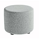 Tabouret rond TAPA, bois de placage, rembourré, revêtement laine vierge, gris