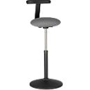 Tabouret ROVO SOLO avec Monopad, hauteur d'assise 630 - 855 mm, noir/gris