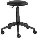 Tabouret SALOON, noir, revêtement PVC, ø 390 x H 480 – 570 mm