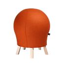 Tabouret Sitness Alpine, avec ballon de gymnastique intégré, revêtement 75 % laine vierge, orange