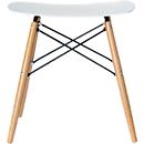 Tabouret Skoll Paperflow, l. 470 x P 350 x H 480 mm, coque d'assise en polypropylène facile d'entretien, blanc