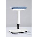 Tabouret Timmi de Nowy Styl, rembourrage en mousse de polyuréthane, antidérapant, réglable en hauteur, H 515-745 mm, blanc/bleu chiné