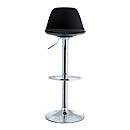 Taburete de bar Paperflow Bobba, asiento de PP con cojín de asiento, ajustable en altura, giratorio 360°, Al 590-710 mm, negro, juego de 2