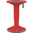 Taburete regulable en altura UPis1, Ø 330 x H 450 - 630 mm, rojo