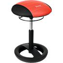Taburete Sitness RS Bob, asiento móvil, ajustable en altura, ergonómico, negro/rojo