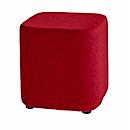 Taburete TAPA Square O Type, lana virgen, An 450 x P 450 x Al 470 mm, rojo