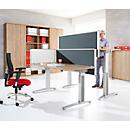 Tafelscheidingswand voor de achterzijde geluidsisolatie systeem 40, in hoogte verstelbaar, B 800-1800 x H 600 mm, grijs