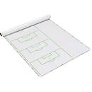 Taktikfolie Taktifol Soccer Set Plays, für Fußball-Standards, selbsthaftend, beschrift-/abwischbar, Rolle mit 25 Folien, B 80 x H 60 mm, weiß