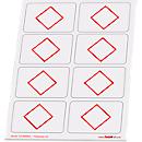 Taktische Zeichen Taktifol Personen, rechteckig, selbsthaftend, beschriftbar, trocken abwischbar, L 46 x B 32 mm, rot, 8 Zeichen