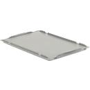 Tapa cobertora D64 para caja con dimensiones norma europea LTB/ELB, 600 x 400 mm, gris