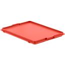 Tapa con gancho EF-DH 43 para caja con dimensiones norma europea, rojo