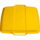 Tapa para cubo de basura 90 l, amarillo