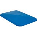 Tapa para recipiente rectangular, plástico, 135 l, azul