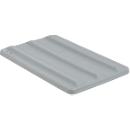 Tapa para recipiente rectangular, plástico, 135 l, gris
