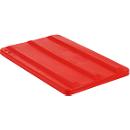 Tapa para recipiente rectangular, plástico, 135 l, rojo
