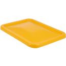 Tapa para recipiente rectangular, plástico, 227 l, amarillo