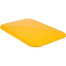 Tapa para recipiente rectangular, plástico, 340 l, amarillo