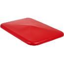 Tapa para recipiente rectangular, plástico, 340 l, rojo