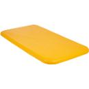 Tapa para recipiente rectangular, plástico, 450 l, amarillo